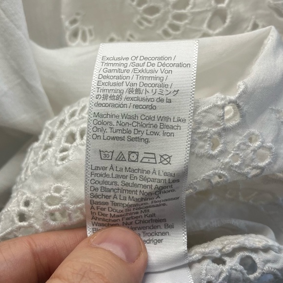 NWT Madewell Eyelet Flutter Sleeve Top Women’s Large - Picture 10 of 10